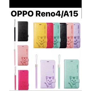 [ส่งจากไทย] เคสฝาพับ Domicat สำหรับรุ่น OPPO Reno4/OPPO A15 สินค้าพร้อมส่ง