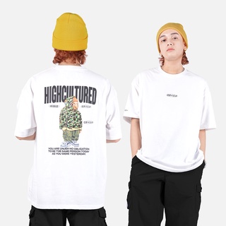 คอตต้อนคอกลมHIGH CULTURED® ไม่มีข้อผูกมัด Hiro Loose Tee - 906S-5XL