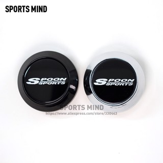 ฝาครอบล้อรถยนต์ 64 มม. สําหรับ SPOON SPORTS WHEEL Emblem Logo CE28 Rim TE37 Tokyo Time Attack 4 ชิ้น ต่อล็อต