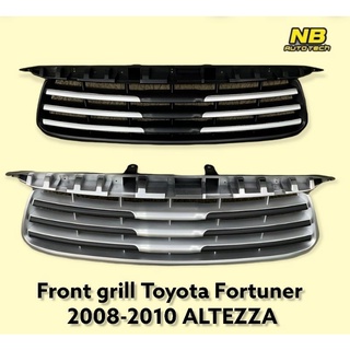 กระจังหน้า fortuner 2008 2009 2010 หน้ายักษ์ กระจังหน้าแต่ง FORTUNER 2008-2010 ลายนอน front grill toyota fortuner 2008