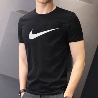 ◎✨Bangkok spot Mens T-shirt Ready Stock Nike Nike Mens T-shirt Short Sleeve Summer Official Authentic Round Neck Black