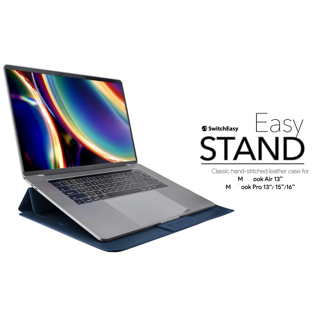 ซองหนังสำหรับใส่ แมคบุ๊ค  2022 M2 Air 13.6"/Pro 13" & 2021 McBuk Pro 14" ยี่ห้อ SwitchEasy รุ่น EasyStand McBuk