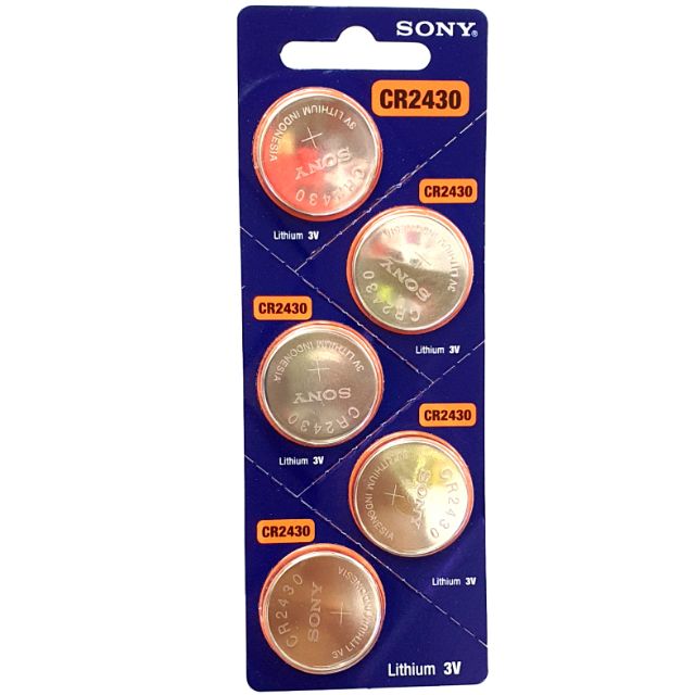 ( ได้รับ 5 ก้อน/ CR 24 30 ) ถ่าน SONY CR 2430 (3.V)