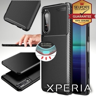 เคส Auto Focus Carbon Kevlar สำหรับ SONY Xperia 1 II / 10 II / 10 / 10 Plus / XZ3