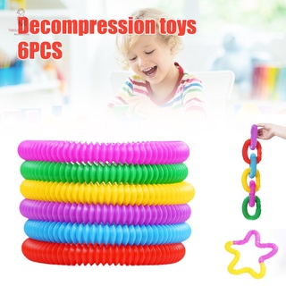 ของเล่น Pops Tubes Sensory Tubes 6 ชิ้นสําหรับเด็กเล่นคลายเครียด