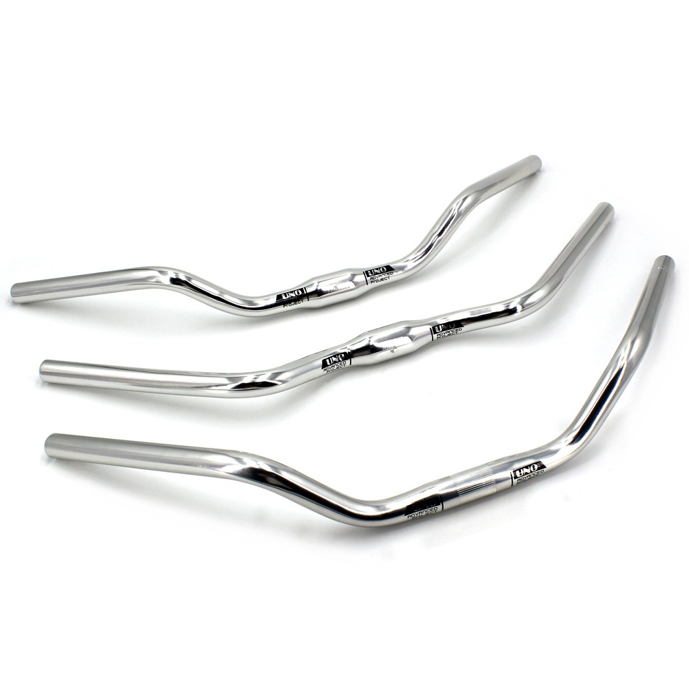 UNO จักรยานHandlebar Matteสีดํา/Bright Silver Mtb Handlebar Fitสําหรับ 25.4/31.8 มม.จักรยานStemอุปกรณ์เสริม - รูปที่ 2