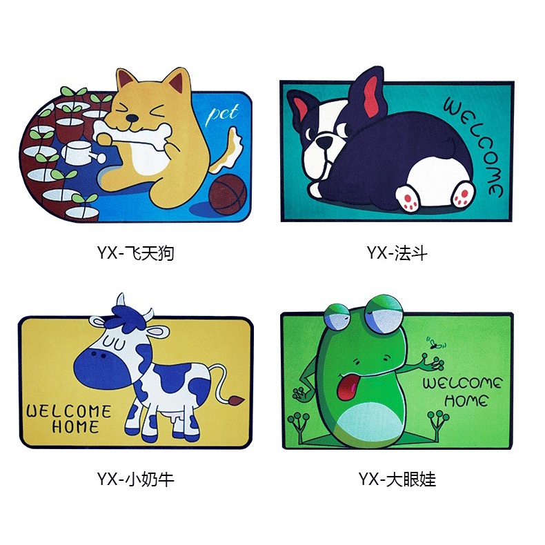 พรมเช็ดเท้า พรมปูพื้น ซับน้ำได้ดี นุ่มสบาย ด้านล่างเป็นยางกันลื่น รุ่นลายการ์ตูน#B016 - รูปที่ 6