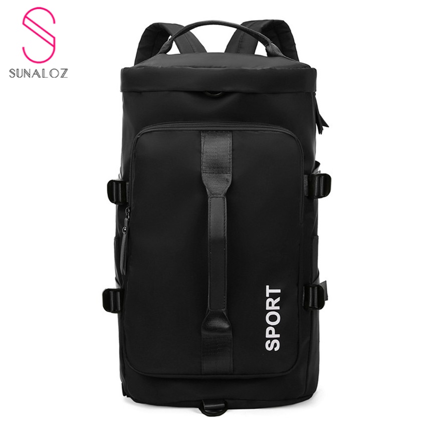 SUNALOZ-กระเป๋าเดินทาง กระเป๋าฟิตเนส มีช่องใส่รองเท้า แยกส่วนแห้งและเปียก ความจุมาก สะพายข้างได้ QX-50