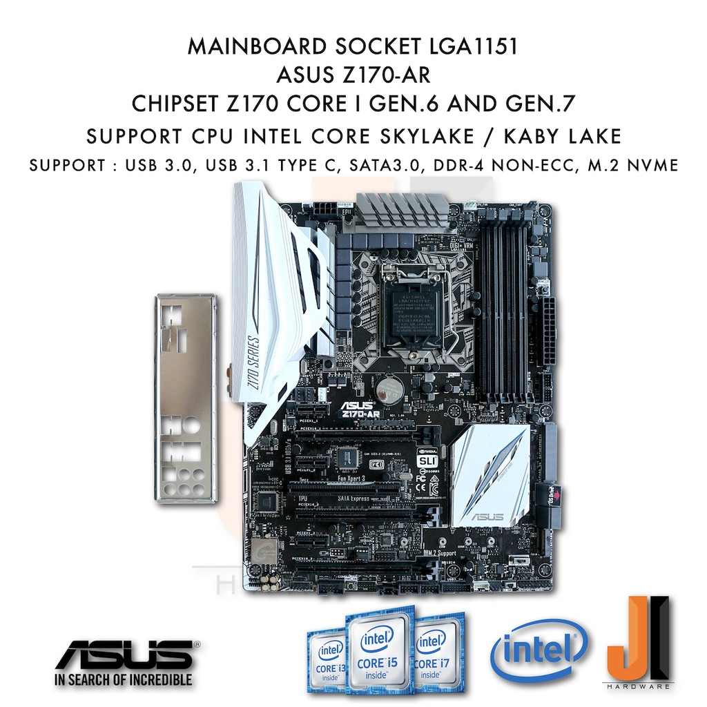 Mainboard Asus Z170 Ar Lga1151 Support Core I Gen 6 And Gen 7 ม อสอง Shopee Thailand