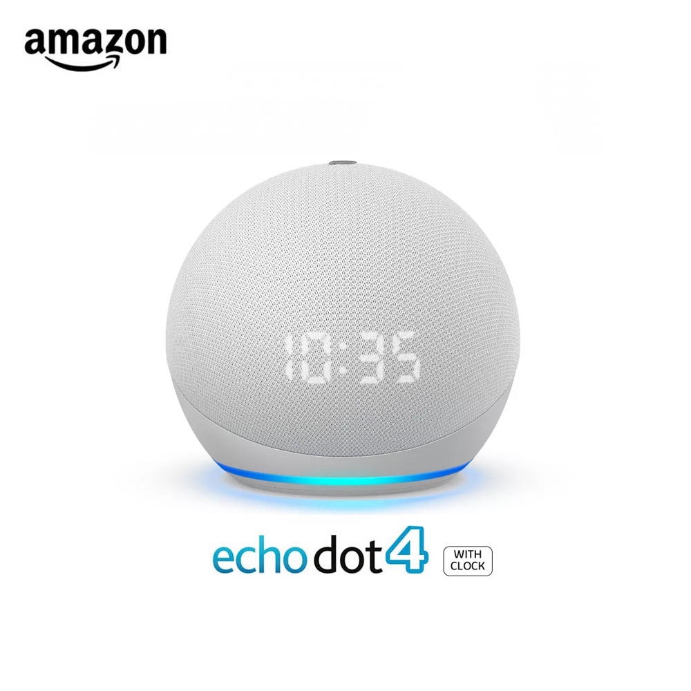 Amazon Echo Dot 4 (With Clock) Amazon Alexa Voice Assistant Smart