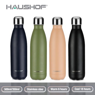 HAUSHOF 500ml/350ml กระติกเก็บความร้อนสแตนเลส กระติกน้ำสูญญากาศ ถ้วยโค้ก