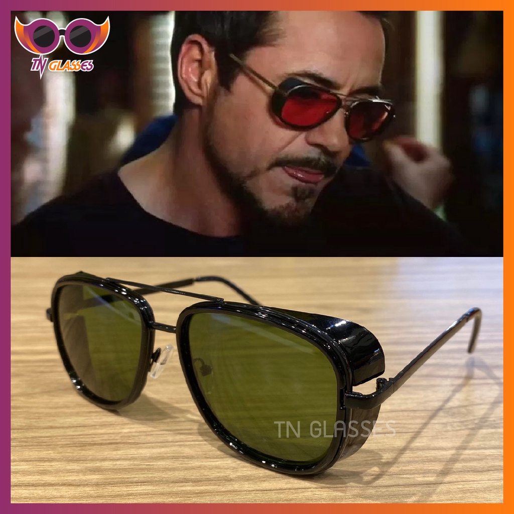 TN Glasses แว่นไอรอนแมน แว่นโทนี่สตาร์ค แว่นตากันแดดทรงวินเทจ ironman Tonystark