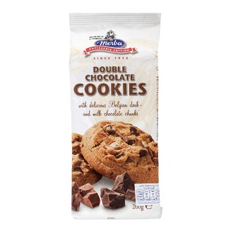 เมอร์บาคุกกี้ดับเบิ้ลช็อกโกแลต 200กรัม Merba Double Chocolate Cookies 200g.