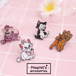 🇹🇭 พร้อมส่ง : 🐱 เข็มกลัดเซ็ทแมวดิสนีย์ | Disney Cat Enamel Brooch Pin Set.