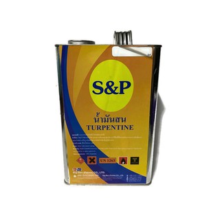 น้ำมันสน คุณภาพดี เอส แอนด์ พี TURPENTINE S&amp;P  ขนาด แกลลอน 2กิโล