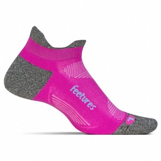 FEETURES ELITE LIGHT CUSHION NO SHOW FUSCHIA POP - ถุงเท้าออกกำลังกายกันแผลพุพอง