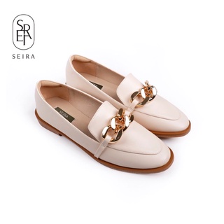 Seira - Chloe Loafers รองเท้าส้นเตี้ย อะไหล่ทองเงิน หนังPU โลฟเฟอร์ รองเท้าทำงาน