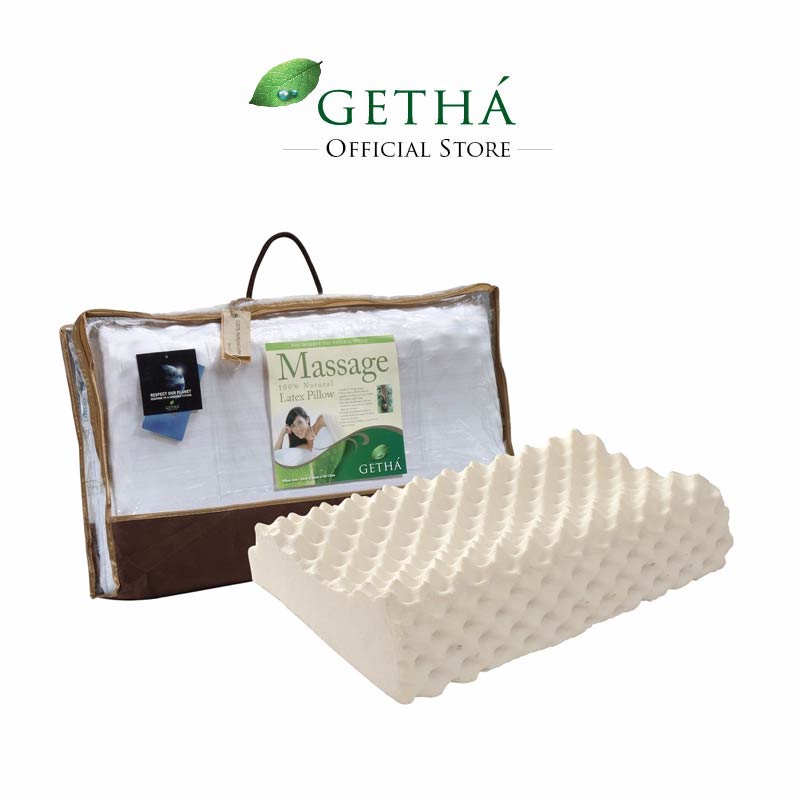 Getha Massage Pillow (หมอนยางพาราธรรมชาติ 100%)