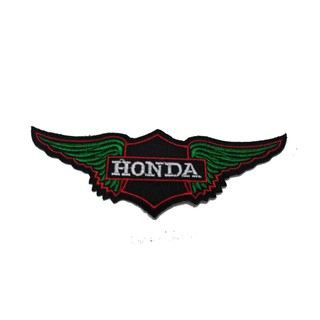 HONDA WING 02 ป้ายติดเสื้อแจ็คเก็ต อาร์ม ป้าย ตัวรีดติดเสื้อ อาร์มรีด อาร์มปัก Badge Embroidered Sew Iron On Patches