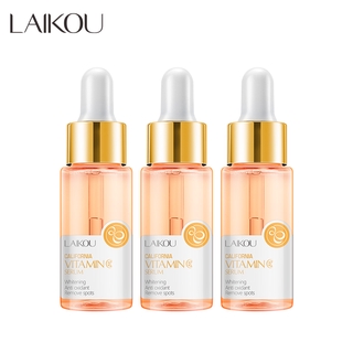 Laikou เซรัมวิตามินซี บํารุงผิวหน้า ป้องกันริ้วรอย ควบคุมความมัน 3 ชิ้น.