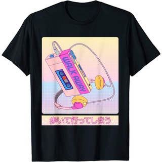 เสื้อยืดโอเวอร์ไซส์เสื้อยืด พิมพ์ลาย Vaporwave Cette Player ยุค 80s สไตล์ญี่ปุ่นย้อนยุคS-3XL