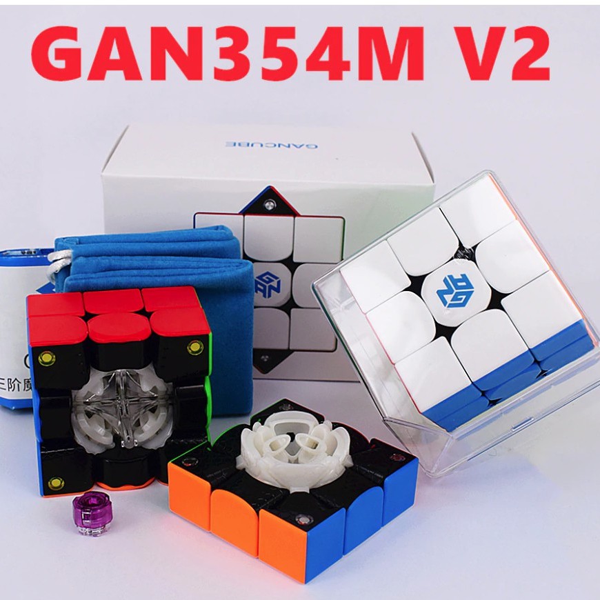 Rubik 3x3 Gan 354 M / Gan354M V2 3x3x3 พร้อม GES แม่เหล็ก