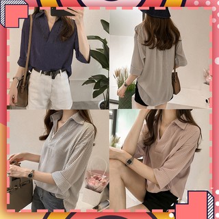 FBAShop 💕เสื้อคอปกสีพื้นไอเทมที่สาวออฟฟิตห้ามพลาด ผ้างานดีนิ…