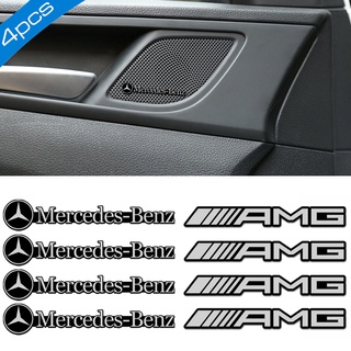 สติกเกอร์โลโก้รถยนต์ อัลลอย ขนาดเล็ก สําหรับตกแต่ง Mercedes Benz AMG W176 W166 W124 W211 4 ชิ้น ต่อชุด