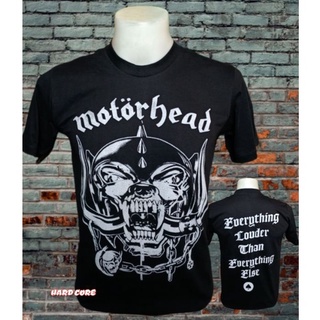 เสื้อยืดผ้าฝ้ายพิมพ์ลายขายดีเสื้อวง MOTORHEAD วงร็อค ไม่มีตะเข็บข้าง คอฟิต ป้ายUSA เสื้อร็อค เสื้อผ้าผู้ชาย เสื้อทัวร์ ว