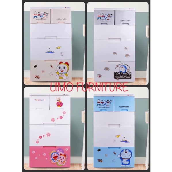 ตู้ลิ้นชักโดเรม่อน 4 ชั้น (Doraemon) ลิขสิทธ์แท้ 100% ลิ้นชักเก็บของ ตู้เสื้อผ้า ราคาถูก พร้อมจัดส่งทันที