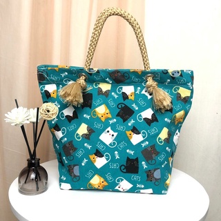 (COD) Handbag Kanvas Motif kecil Tas Tali Sumbu MINI Tas Mukena Tas Tote tali sumbu MINI
