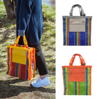 (เก็บโค้ดส่วนลดหน้าร้านลด80฿) Rainbow Tote กระเป๋าสะพายใส่เอกสาร กระเป๋าถือลายเรนโบว์สายรุ้ง