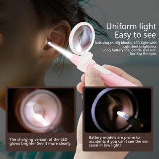 【พร้อมส่ง】ช้อนแคะหู พร้อมแว่นขยาย สําหรับทําความสะอาดหู