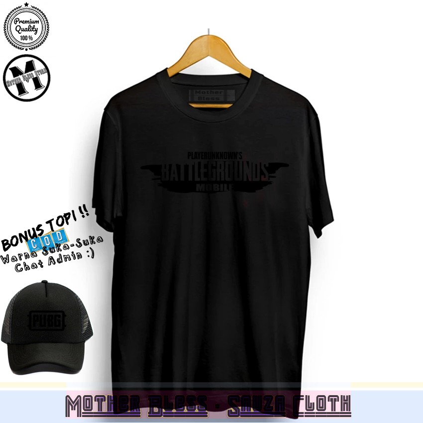 แถมหมวก!! Pubg เสื้อยืด PUBG MOBILE Splash Black Premium Gaming Koas