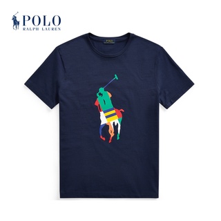 Ralph Lauren เสื้อยืดแขนสั้นเนื้อผ้าฝ้ายพิมพ์ลาย Ralph Lauren สําหรับผู้ชาย