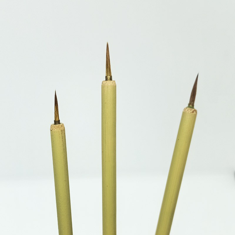 Wei Zhuang พู่กันจีนขนหมาป่า 叶筋笔  คัดตัวเล็ก พู่กันจีน เบอร์เล็ก พู่กันคัดจีน