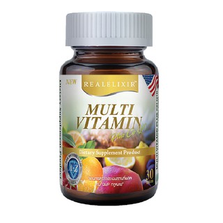 วิตามินรวมผสมคิวเท็น Real Elixir Multivitain+Q10 คิวเท็น อเมริกา