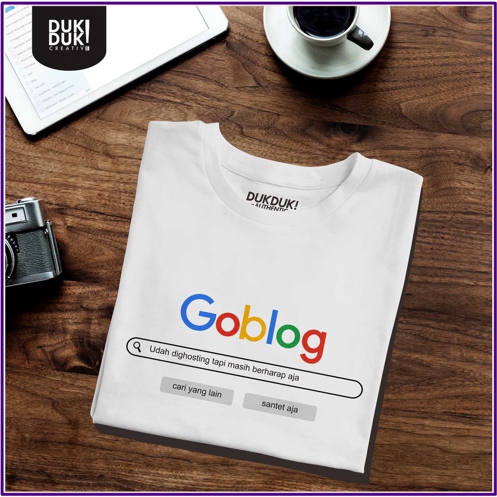 Unique Word เสื้อยืด GOBLOG G00GLE LOGO Distro เสื้อยืดสําหรับผู้ชายและผู้หญิง viral jsoi