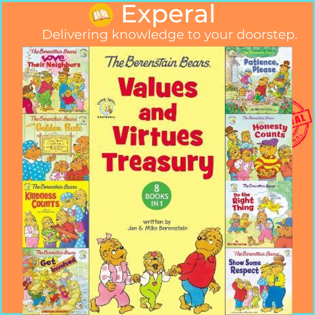 The Berenstain Bears Values and Virtues Thresury : 8 Books in 1 โดย Mike Berenstain (US edition ปกแข
