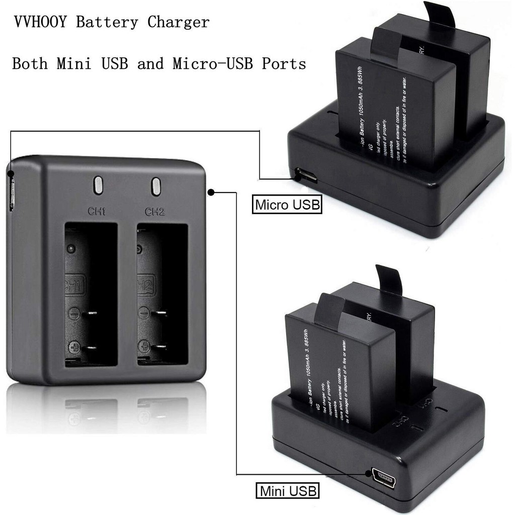 SJCAM Battery & Charger SJ4000 / SJ4000 Air / SJ5000 / SJ5000 Plus แบตแท้ 3.7v 900 mAh 3.33Wh