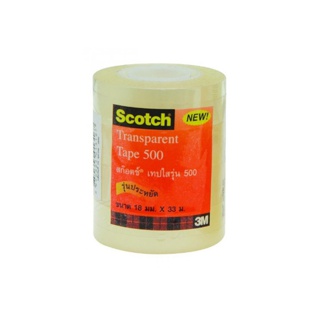 Scotch® Transparent Tape 500 18 mm. x 33 m. สก๊อตช์® เทปใสรุ่น 500 ขนาด 18 มม. x 33 ม.