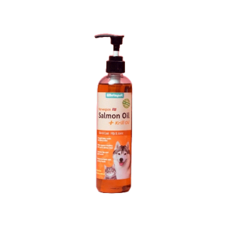 น้ำมันปลาแซลมอนแท้Premium นำเข้าจากNorway สำหรับสัตว์เลี้ยง สุนัข หมา แมว Salmon oil for pet 100%  