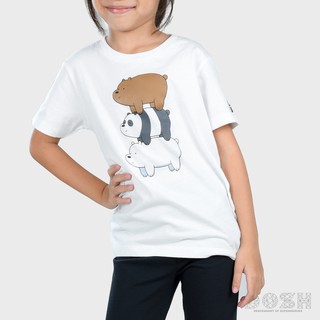 DOSH KIDS UNISEX T-SHIRTS WE BARE BEARSเสื้อยืดคอกลม แขนสั้น สีขาว PWBBBT5000-OW