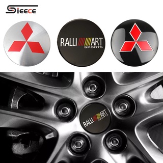 Sieece 56MM Wheel Center Hub Cover Emblem Sticker For มิตซูบิชิ Mitsubishi Triton Attrage Mirage Strada Xpander Pajero L300 Outlander