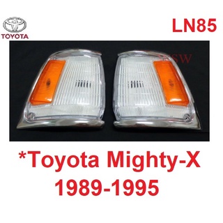 1คู่ ไฟมุม TOYOTA  HILUX MIGHTY-X PICKUP LN85 RN85 1989 - 1995 โตโยต้า ไมตี้เอ็กซ์ ไฟรถ เสื้อไฟเลี้ยว ไฟสัญญาณ X 1992