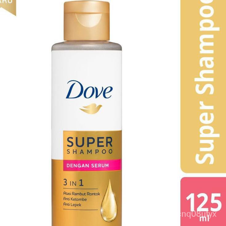 Dove 3 in 1 Super Shampoo Serum 125ml / Shampoo Plus Serum Vitamin 125