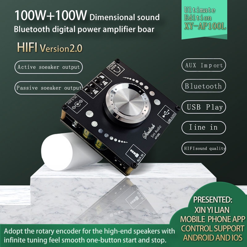 DIYMORE Ap100L / Ap100H 100Wx2 360 แผงวงจรขยายเสียงสเตอริโอดิจิตอลบลูทูธ