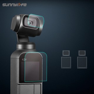 Sunnylife ฟิล์มกันรอยเลนส์ และหน้าจอ สําหรับ DJI OSMO POCKET 1 2 4 ชิ้น