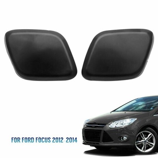 [พร้อมส่ง] ฝาครอบกันชนไฟหน้ารถยนต์ สีดํา สําหรับ Ford Focus 2012-2014 2 ชิ้น