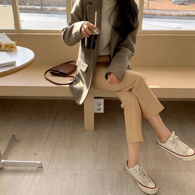 กางเกงสแลคหญิง ขายาว Gogosing Everyday Slack - Beige - samsonandminnie ...